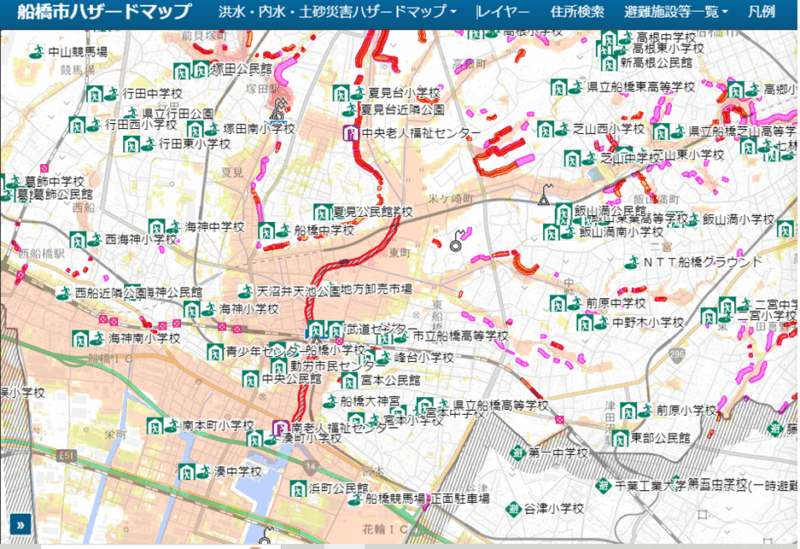 船橋の地形