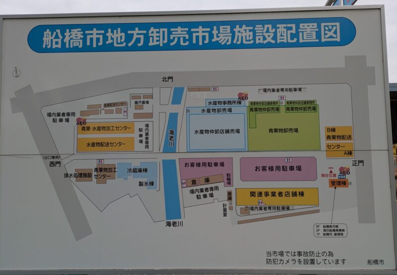 船橋市場　案内板