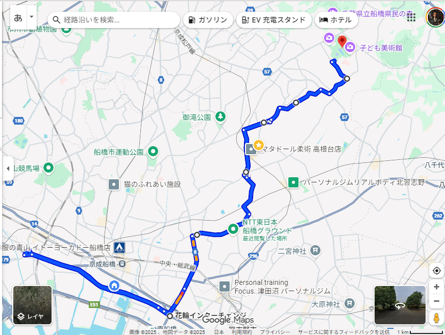 ふなばしアンデルセン公園　抜け道マップ